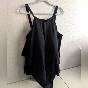 Women's One Piece Black Swimsuit Plus Size 3X